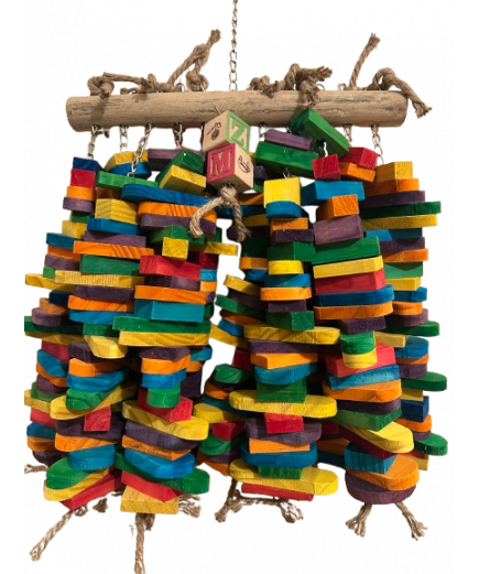 Parrot-Supplies Humongous 260 Colourful Wooden Slats XXXL Macaw Parrot Toy Parrot-Supplies Humongous 260 Colourful Wooden Slats XXXL Macaw Parrot Toy
